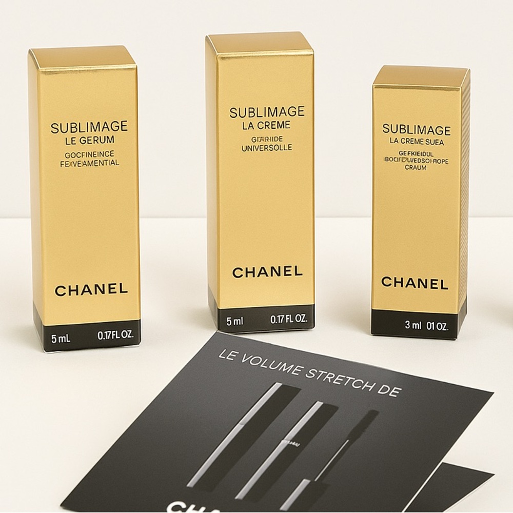 Chanel Sublimage Skincare Trio – Serum, Cream & Eye Cream + mascara